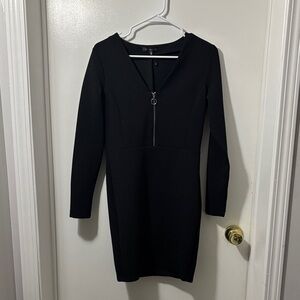 BNWOT Dynamite Black Long Sleeve Dress with Zipper